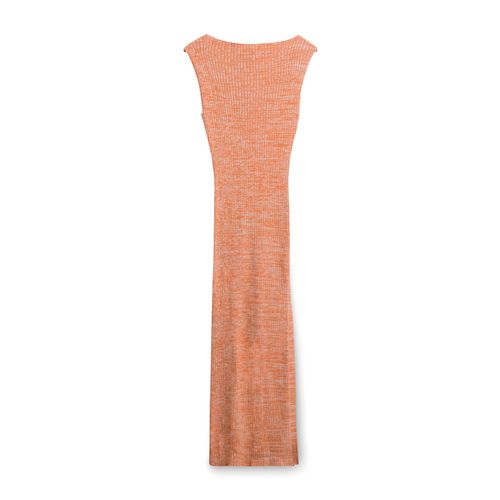 Anna Quan Orange Fitted Knit Dress