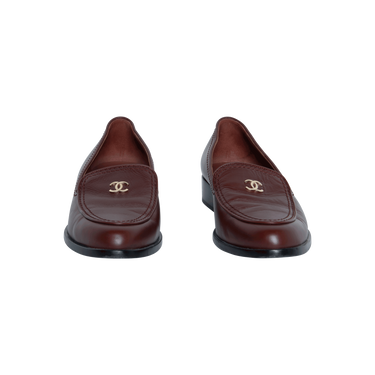 Chanel Brown Leather Loafers
