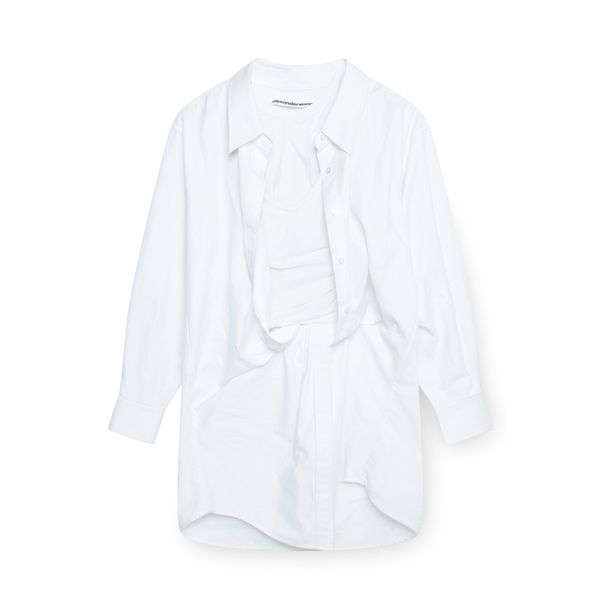 Alexander Wang Smocked Cami Shirt Dress