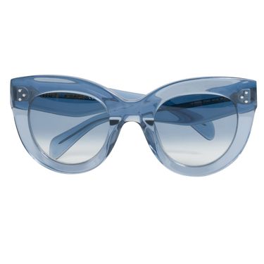 Celine Baby Audrey Cat-Eye Acetate Sunglasses in Clear Blue