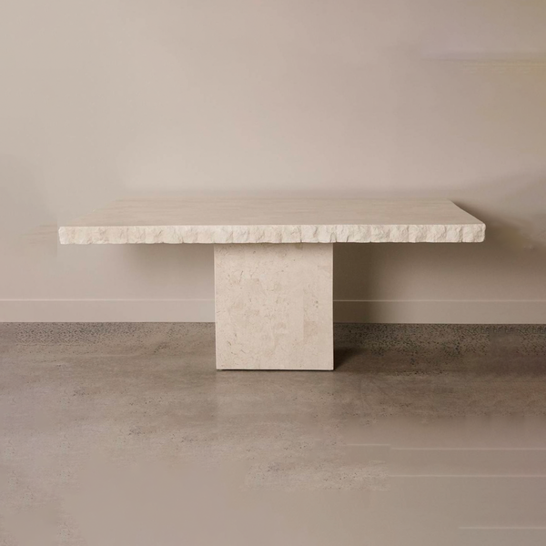 Textured Edge Marble Table