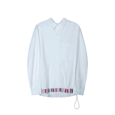KUON x Nick Wooster White Sakiori Trimmed Button Up
