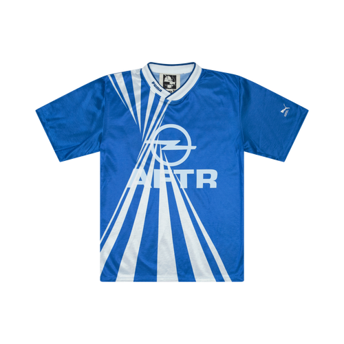 Vintage Blue and White Puma Twist Soccer Jersey
