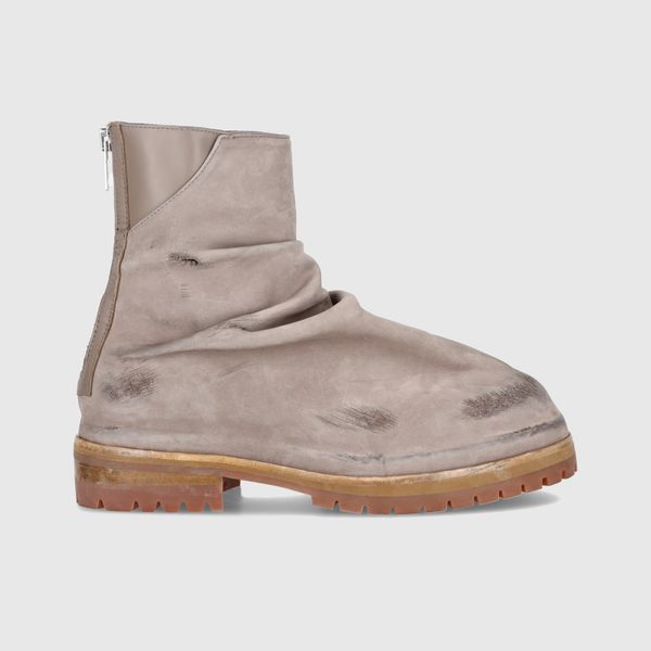 Nabuk Leather Marathon Boot in Nude Honey