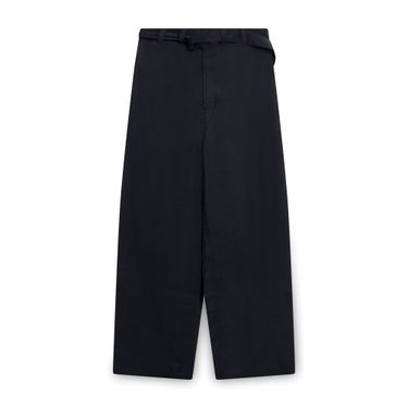 Lemaire High-Waist Trousers with Belt - Black
