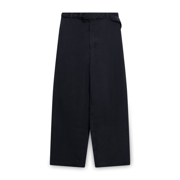 Lemaire High-Waist Trousers with Belt - Black