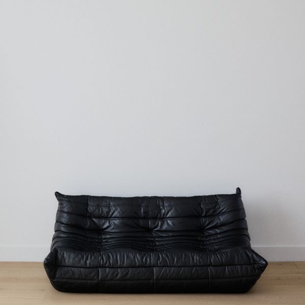 Ligne Roset Black Togo Couch