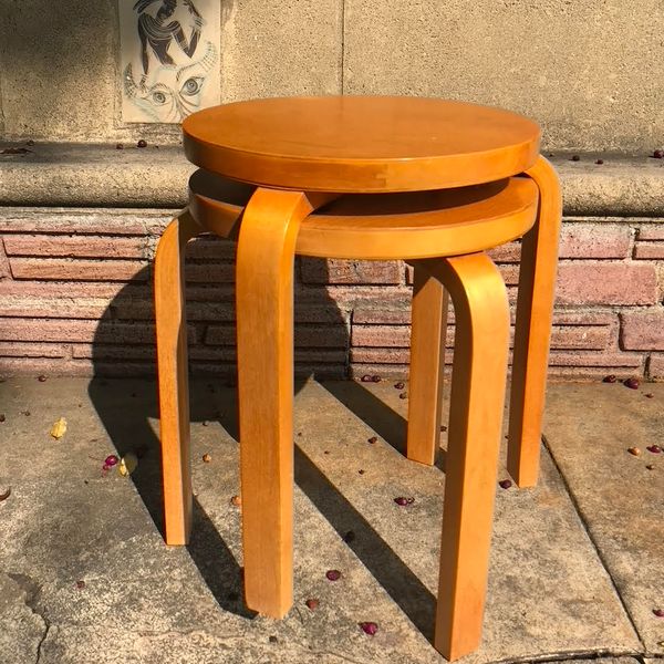 Model 60 Stool, Refurbished Early Model by Alvar Aalto