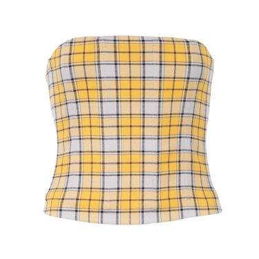 Miaou Lucy Bustier in Yellow Plaid 