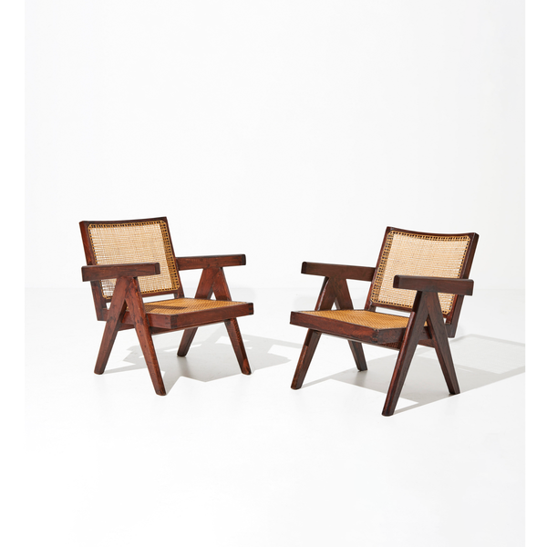 Pair of Easy Armchairs by Pierre Jeanneret, 1955