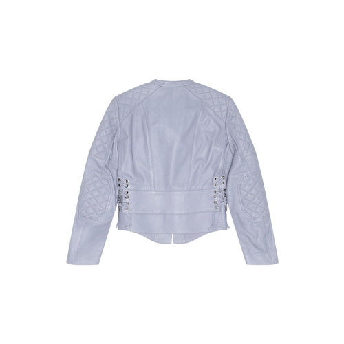 Balenciaga Lavender Leather Moto Jacket