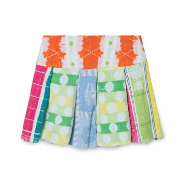Rave Review Riana Panelled Cotton-Terry Skirt in Multi