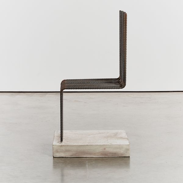 Sculptural Rebar and Concrete Chair
