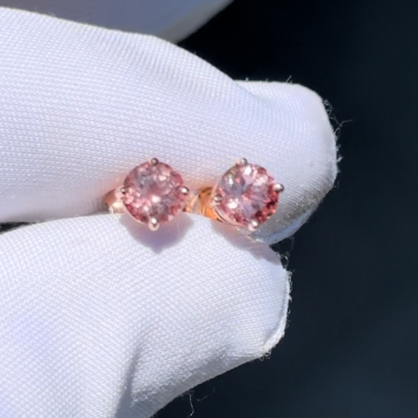 Lotus Garnet Studs