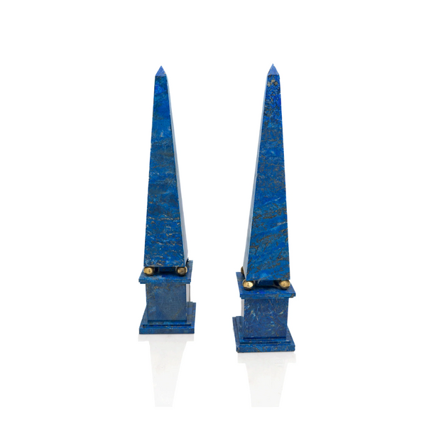 Lapis Lazuli and Gold Vermeil Obelisk Sculpture by Asprey of London 1950’s