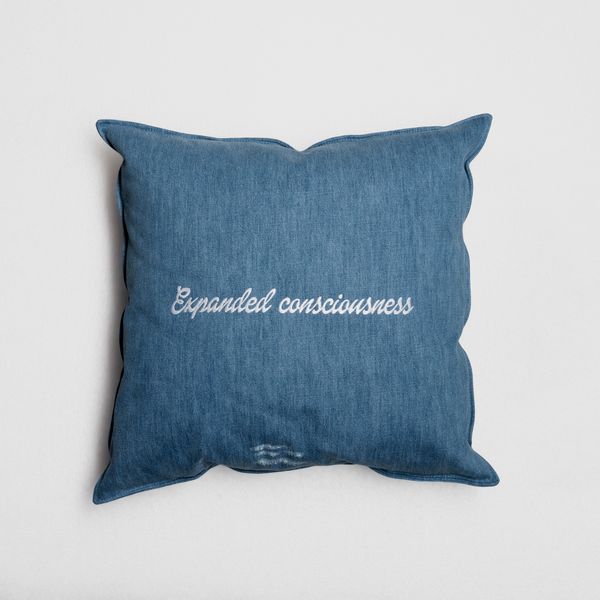 Denim Cushion (Expanded Consciousness) by Harry Nuriev, 2022