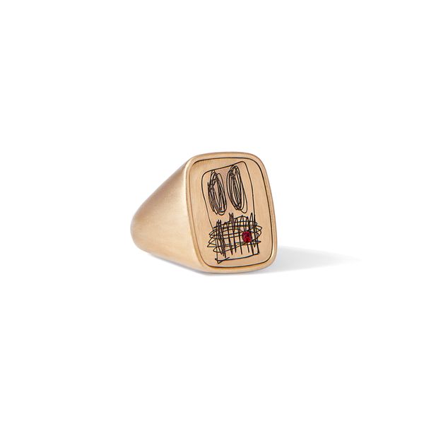 Gold Signet Ring by Rashid Johnson