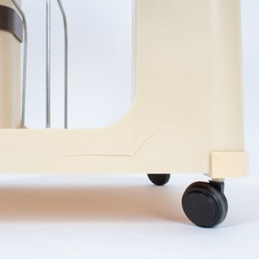Rolling Bar Cart with Magazine Rack