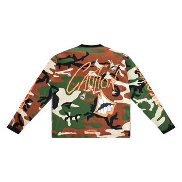 Chrome Hearts Matty Boy Caution Camouflage Thermal Shirt