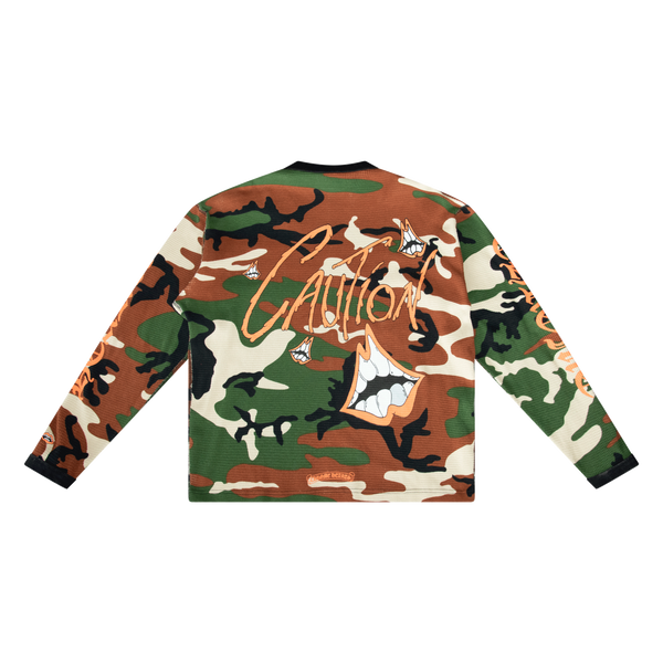 Chrome Hearts Matty Boy Caution Camouflage Thermal Shirt