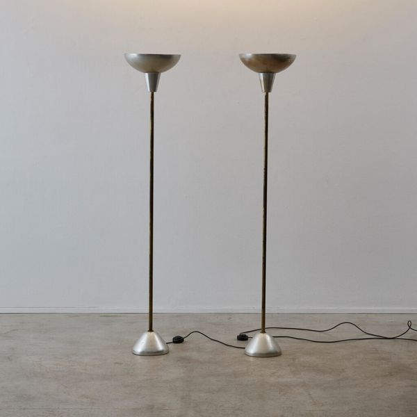 Pair of Luigi Caccia Dominioni LTE1 Floor Lamps Azucena, Italy, 1940s