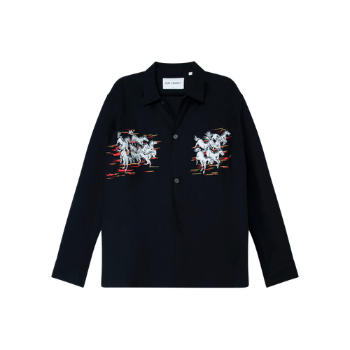 Our Legacy Rodeo Embroidered Wool Box Shirt