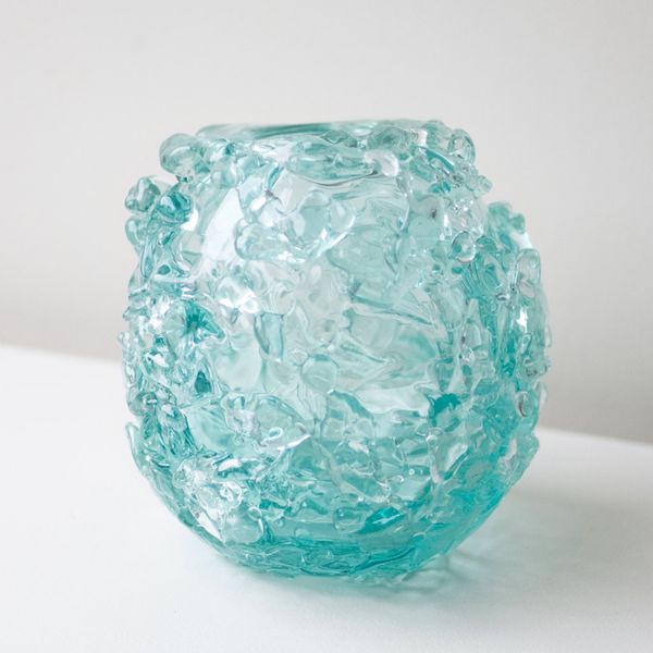 The Light Spreads Slowly - Recycled Glass Medium Vase in Clear