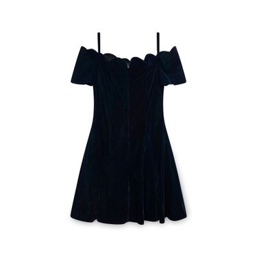 Vintage Rampage Navy Blue Velvet Mini Dress