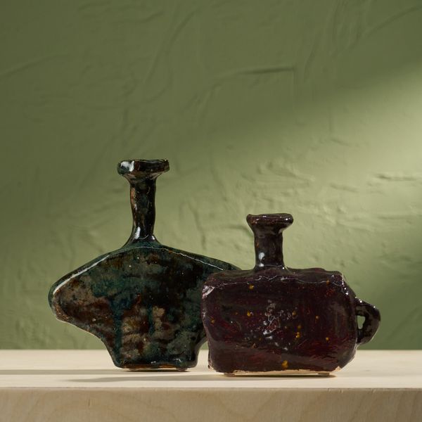 Set of two Tiny Core Vessels by Willem van Hooff, Glazed Earthenware, The Netherlands, 2020s