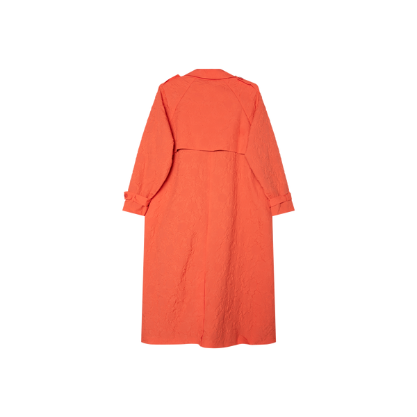 Hosbjerg Orange Floral Trench Coat