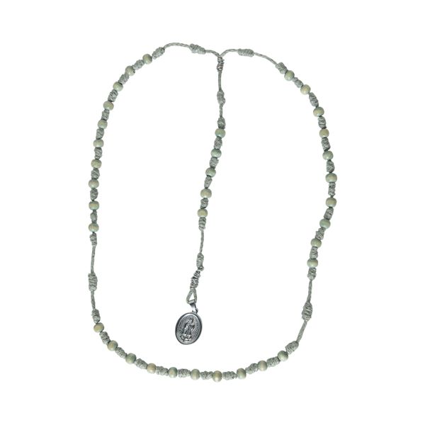 Pendant Rope Rosary Grey/Green