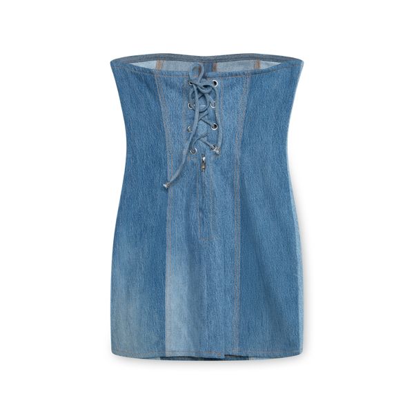 EB Denim Patchwork Denim Mini Dress