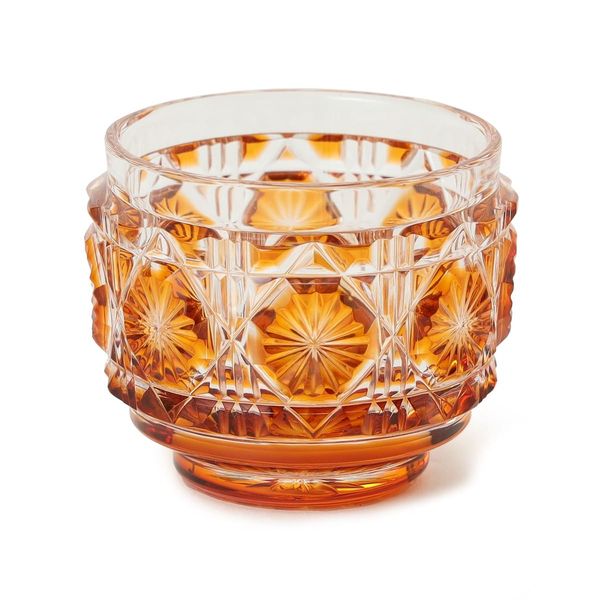 SATSUMA KIRIKO SAKE CUP - ORANGE