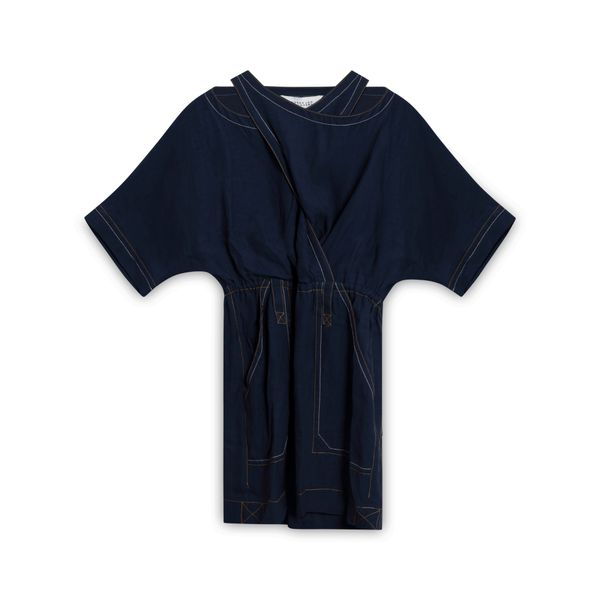 Derek Lam 10 Crosby Denim-Inspired Cross Dress - Navy