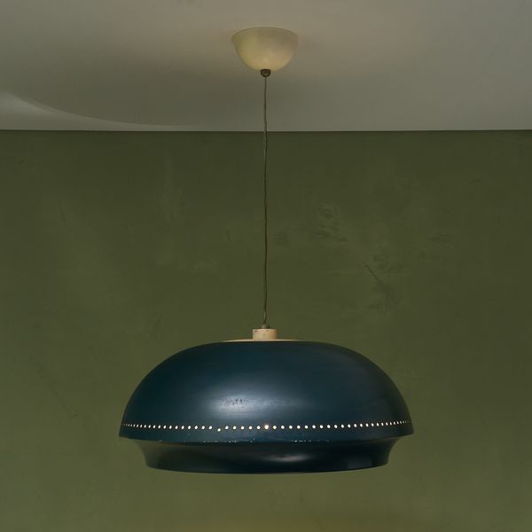 Early Midnight Blue Nigritella Pendant  by Afra & Tobia Scarpa for Flos, Italy 1960s
