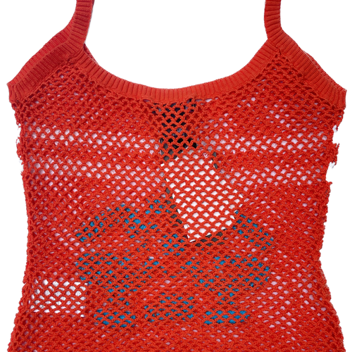 Diesel Fishnet Embroidered Tank Top