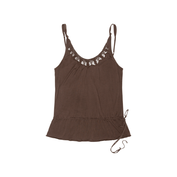 BCBG Y2K Brown Crochet Top