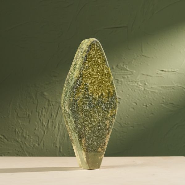 'Condensation' Series C3, Glazed Ceramic Sculpture in Green by Eunsol Kim, The Netherlands, 2025"