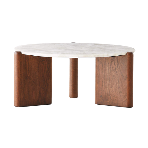 Santoro Round White Quartz Coffee Table