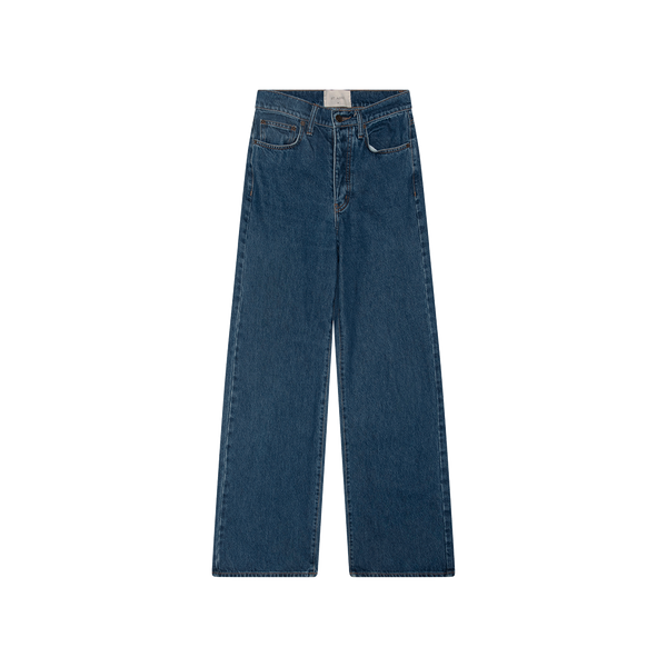 St. Agni Blue High Rise Wide Leg Jeans