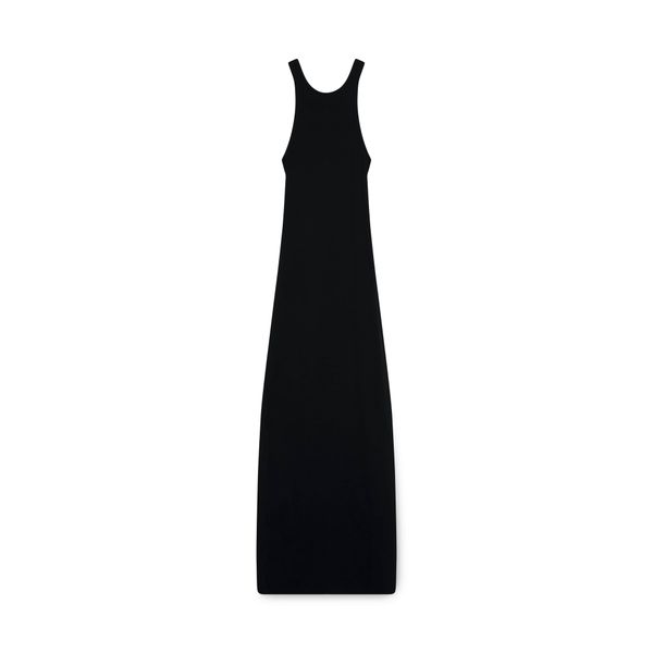 Bazilika Black Open Back Ribbed Tank Dress