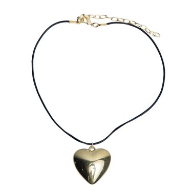 GOLD VINTAGE HEART CORD NECKLACE