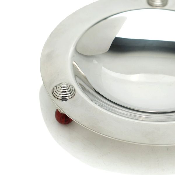 Puiforcat Silver-Plated Catch-All with Lapis Feet (c. 1950s)