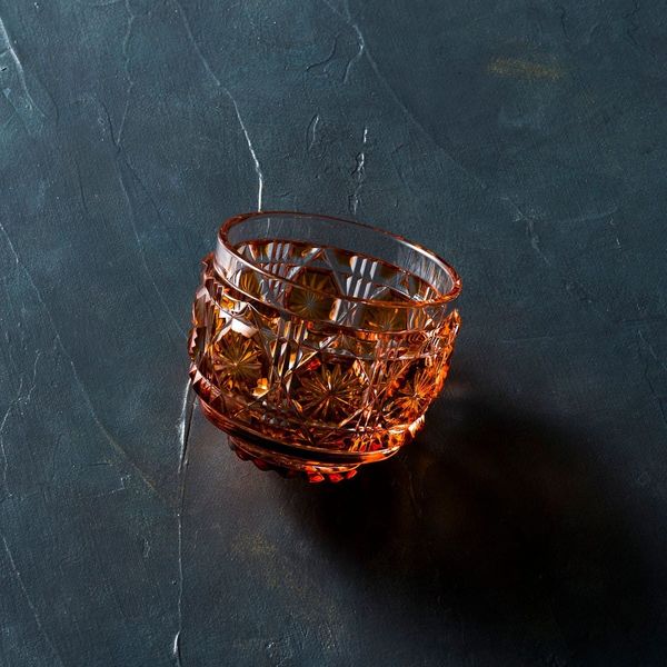 SATSUMA KIRIKO SAKE CUP - ORANGE