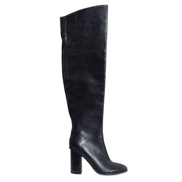 Sigerson Morrison Black New Mars Leather Studded Boots
