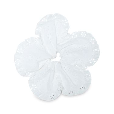 Sandy Liang White Flower Power Scrunchie