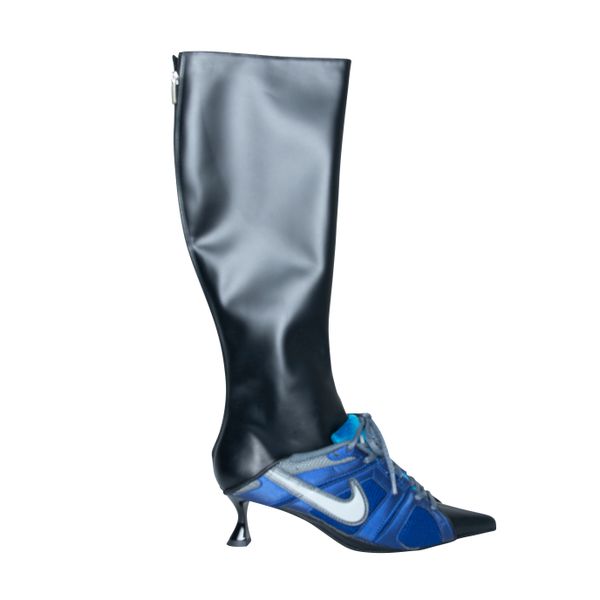 Ancuta Sarca Blue X Nike Pointed Toe Knee High Boots