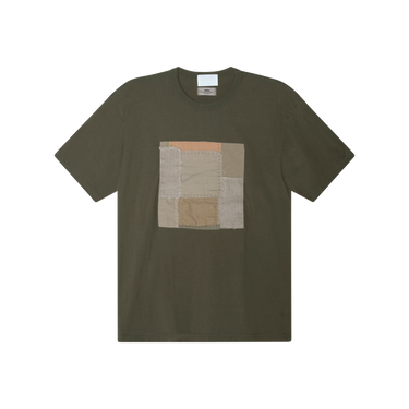 KUON x Nick Wooster Green Patchwork Tee