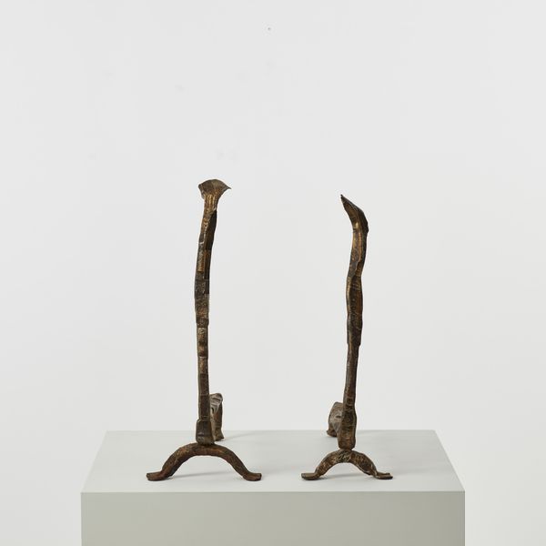 Salvino Marsura Alari Caminetto (Fire Andirons), Treviso, Italy, 1980s
