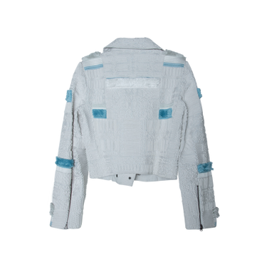 BCBGMAXAZRIA Resort 2016 Motorcycle Jacket with Macrame Embroidery